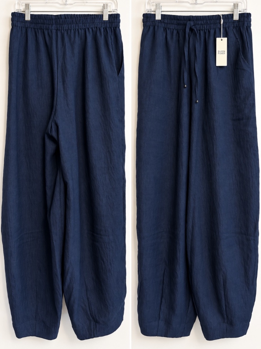 Navy Blue Max Studio Harem Linen Pants. Size M. NWTNW
